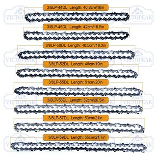 Dây Xích Bán Dẫn Cho Máy Cưa 3 / 8 "1.3mm 50 52 55 56 57 59