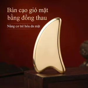 Dụng Cụ Cạo Gió Bấm Huyệt Mặt Bằng Đồng Thau, Thông Kinh Lạc, Lưu Thông Khí Huyết, Kích Thích Tuần Hoàn Máu, Dụng Cụ Chăm Sóc Sức Khỏe Da, Quà Tặng Sức Khỏe Gia Đình
