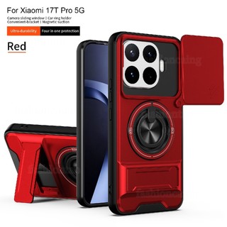 Dành Cho Xiaomi17T Pro Vỏ Cho Xiaomi 17T Pro 17TPro 1 7 17 T Pro Xiaomi17 T Xiaomi17TPro 2026 Từ Tính Có Giá Đỡ Vỏ Điện Thoại Đẩy Ống Kính Máy Ảnh Chống Sốc Ốp Lưng Bảo Vệ