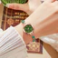 Đồng hồ nữ thanh lịch Vòng tay kim cương giả sang trọng Đồng hồ thạch anh Reloj Mujer Quà tặng đồng hồ nữ (Không có hộp)