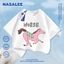 Áo thun Cotton nguyên chất ngắn tay in họa tiết Pony cho trẻ em loại A bé trai bé gái mùa hè phong cách mới mặc dạo phố