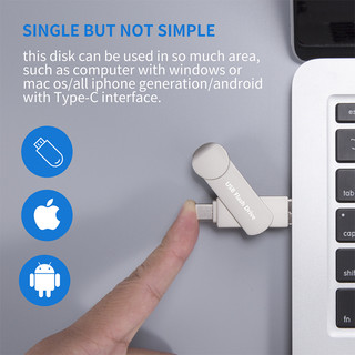 Điện thoại di động u Disk Ba trong Một Thích hợp cho Apple Type-C Dung lượng lớn usb3.0 Đĩa lưu trữ Flash tốc độ cao otg Thẻ nhớ ngoài