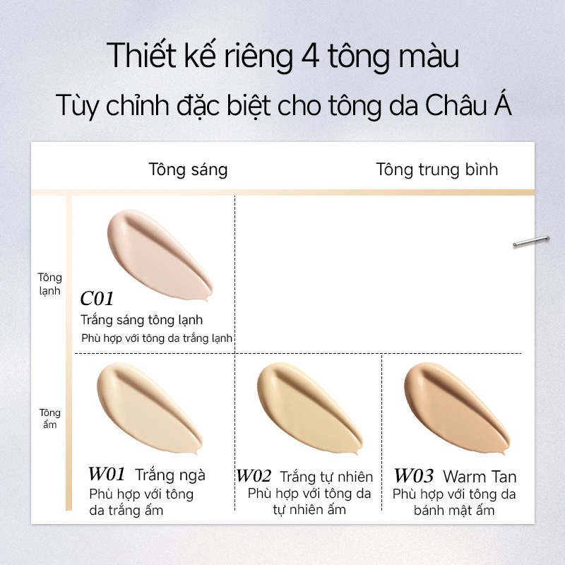 Little Ondine Kem Nền Che Khuyết Điểm Mờ Mịn Quang Học Che khuyết điểm, Kiềm dầu, Lâu trôi, Chống nước, Chống mồ hôi