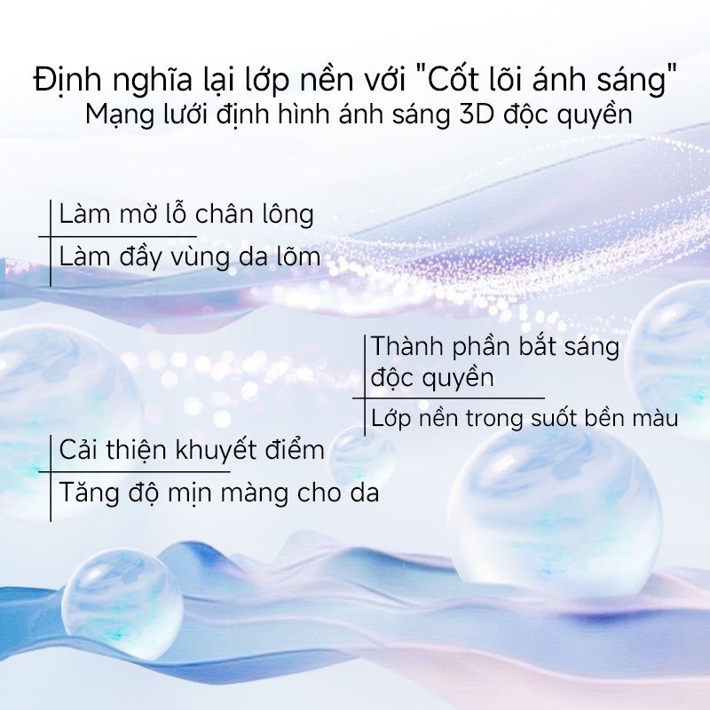 Little Ondine Kem Nền Che Khuyết Điểm Mờ Mịn Quang Học Che khuyết điểm, Kiềm dầu, Lâu trôi, Chống nước, Chống mồ hôi