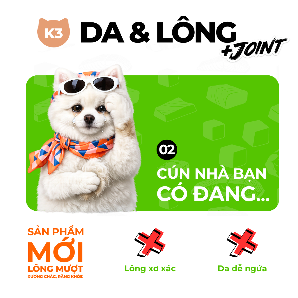 Thức ăn cho chó KEEPO K3 Combo 3 Gói 1KG chăm sóc răng miệng, da mềm, lông mượt, xương chắc khỏe