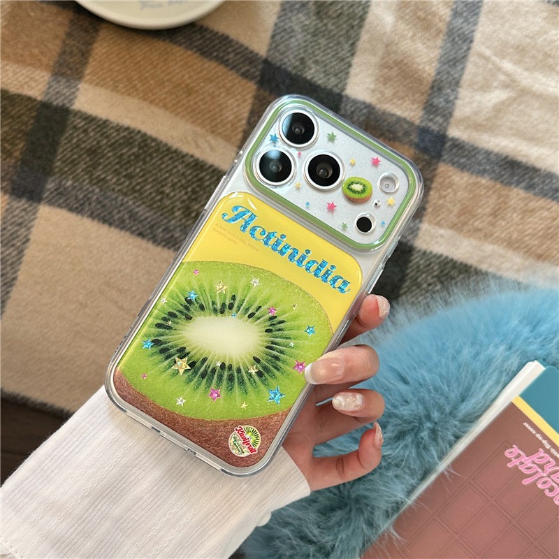 IPhone 17 Pro Max Họa tiết hoa quả mạ vàng Nhúng trong vỏ điện thoại chất liệu keo