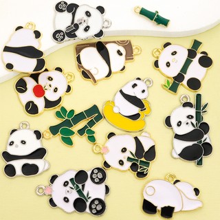 10 Chiếc Dễ Thương Gấu Trúc & Tre Series Nhỏ Giọt Dầu Hợp Kim Quyến Rũ Vòng Cổ Phong Cách Trung Hoa Vòng Tay Bông Tai Móc Khóa Mặt Dây Hoạt Hình DIY - Quà Lưu Niệm Văn Hóa Và Sáng Tạo Cho Gia Đình & Bạn Bè