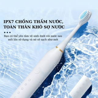 [PNPIA] Bàn chải điện Sonic X3 với 6 chế độ làm sạch, bàn chải đánh răng chăm sóc răng trắng bóng Kháng Nước VN