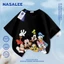 NASA Disney Family In hình trẻ em ngắn tay Cotton nguyên chất loại A cho bé trai bé gái mùa hè Áo thun mặc đường phố phong cách mới
