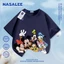 NASA Disney Family In hình trẻ em ngắn tay Cotton nguyên chất loại A cho bé trai bé gái mùa hè Áo thun mặc đường phố phong cách mới