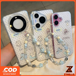 Thích hợp cho Realme Note 50 Realme Note 60 Note 70 Realme C85 C71 C75 C53 C51 C65 C63 C61 C67 C55 NarzoN55 NarzoN53 Vòng tay ngôi sao mèo tráng miệng dễ thương IMD Vỏ điện thoại TPU chống sốc