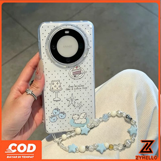 Thích hợp cho Realme Note 50 Realme Note 60 Note 70 Realme C85 C71 C75 C53 C51 C65 C63 C61 C67 C55 NarzoN55 NarzoN53 Vòng tay ngôi sao mèo tráng miệng dễ thương IMD Vỏ điện thoại TPU chống sốc