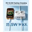 Dải nguồn EU 6 trong 1 ORICO 2500W | Ổ cắm 2AC + 2USB-A + 2USB-C PD15.5W Sạc nhanh Máy tính để bàn Mini Dây nối dài cáp 1.6M Ổ cắm cắm di động