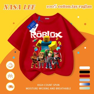 [Giao hàng trong ngày] Áo thun Cotton trắng nguyên chất thoáng khí cho trẻ em NASA Phim hoạt hình Phong cách Pixel Nhân vật trò chơi In hình hợp thời trang Bé trai 3-16 tuổi Bé gái tay ngắn thông thường