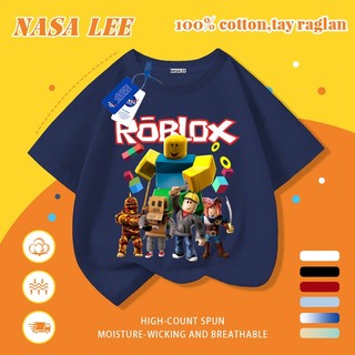 [Giao hàng trong ngày] Áo thun Cotton trắng nguyên chất thoáng khí cho trẻ em NASA Phim hoạt hình Phong cách Pixel Nhân vật trò chơi In hình hợp thời trang Bé trai 3-16 tuổi Bé gái tay ngắn thông thường