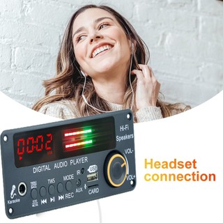 Bộ khuếch đại 200 / 300W Bluetooth V5.3 MP3 Bảng giải mã 2 * 50W HiFi Stereo Audio Player 12V DIY MP3 Player Xe FM Radio Karaoke