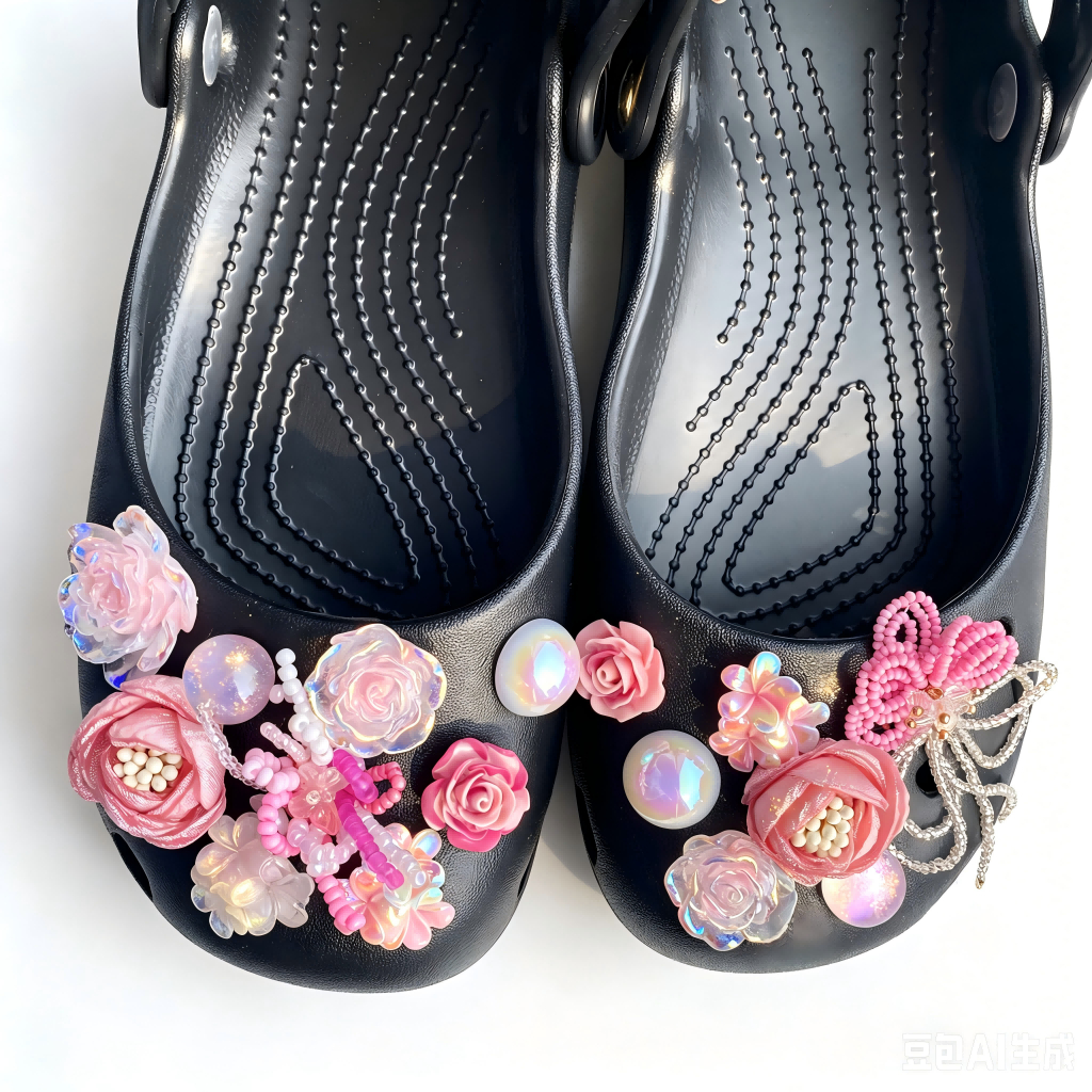 Phụ Nữ Bé Gái Tắc Sandal Giày DIY Quyến Rũ Phong Cách Dễ Thương Hoa Hồng Mặt Dây Chuyền Nút Lỗ Giày Trang Trí Bộ Phụ Kiện Quà Tặng