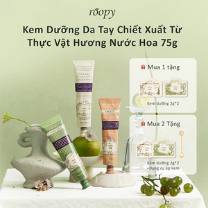 ROOPY Kem dưỡng da tay và móng 3 tầng hương thảo mộc | Hương hiệu lớn cao cấp | IP dễ thương | Dưỡng ẩm mềm mịn không nhờn rít | Hoa nhài, sứ, hồng, chanh | Hương hoa cỏ, gỗ, Fougère, cam quýt | 75g