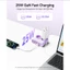 Dây nguồn EU 6 trong 1 ORICO GaN 25W PD Sạc nhanh | Ổ cắm 2EU + 2USB-A 22.5W + 2USB-C 25W Dây nối dài máy tính để bàn Mini 1.6M Miếng cắm phẳng Bảo vệ chống sét