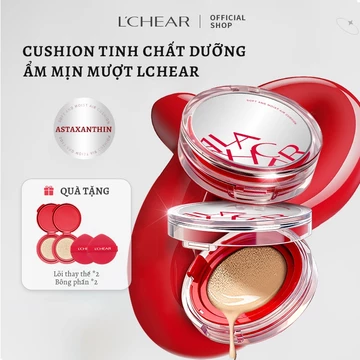 【Quà tặng : 2 Lõi thay thế + 2 Bông phấn】Cushion Astaxanthin LCHEAR Phấn Nước Cấp Ẩm, Kiềm Dầu, Kháng Nước, Che Phủ Tốt, Tạo Lớp Nền Căng BóngTự Nhiên