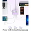 ORICO Dải nguồn 8 trong 1 US GaN PD25W Sạc nhanh | 4 US Ổ Cắm AC + 2USB-A 22.5W + 2USB-C 25W Dây Nối Dài Máy Tính Để Bàn Mini 5FT Cắm Phẳng Bảo Vệ Chống Sét