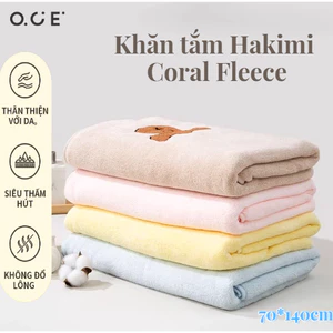 Khăn tắm lông san hô OCE Lông mềm mịn như nhung, không rụng lông, siêu mềm, an toàn cho da, chất lượng cao, bán chạy