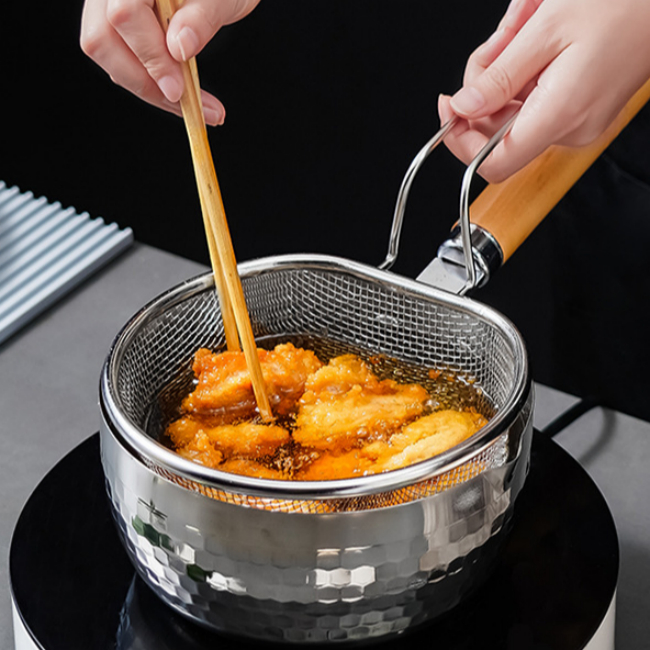 Giỏ Chiên Bát Rửa Đa Năng Lẩu Lưới Rây Lọc Bộ Đồ Ăn Giỏ Thoát Nước Để Nấu Ăn Nhà Bếp Mì Pasta Chiên