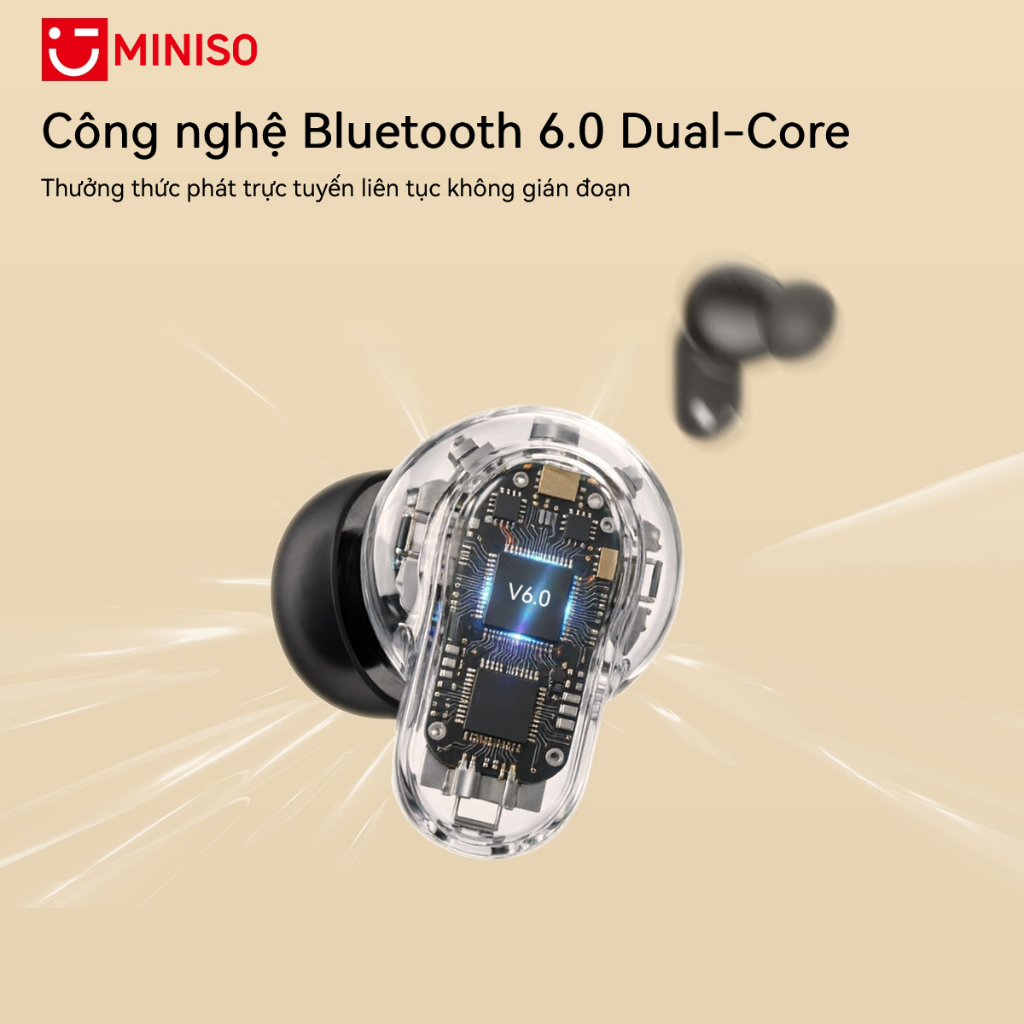 MINISO MS132 Tai Nghe Phiên Dịch Al Tai nghe không dây nhét tai Bluetooth 6.0 nghe Bluetooth chống ồn Màn hình LED đa năng Chất lượng âm thanh Hi-Fi Tương thích với iOS / Android / PC | BigBuy360 - bigbuy360.vn
