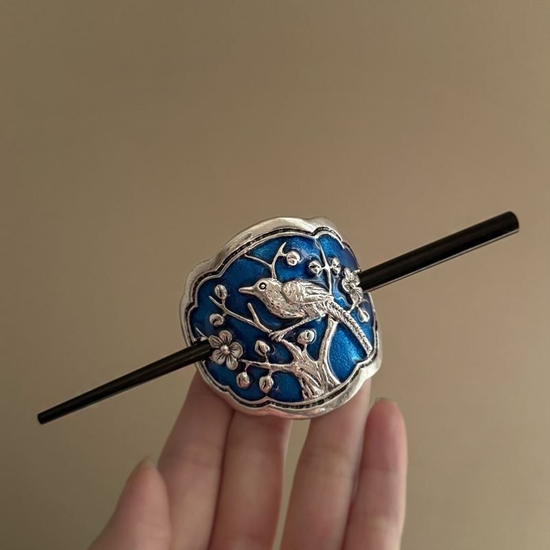 Không Bảo Trì Cloisonne Khắc Kẹp Tóc Gỗ Đàn Hương Tua Rua Retro Phong Cách Dân Tộc Khắc Kẹp Tóc Niche Mặt Dây Chuyền Cổ Phù Hợp Phụ Kiện Tóc Hàng Ngày Đĩa Hanfu Quà Tặng