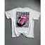 Quá Khổ Vintage Lưỡi In Áo Thun Nữ Tay Ngắn Nam Nữ Cotton Ban Nhạc Rock Tee