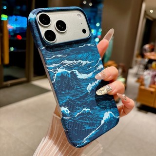 Ốp điện thoại từ tính họa tiết Kevlar siêu mỏng phù hợp cho iPhone 13 14 15 16 17 Pro Max mờ chống rơi bìa cứng