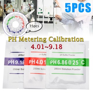 15 Chiếc PH Đo Hiệu Chỉnh Dung Dịch Đo Độ PH Bột Đệm PH 4.01 / 6.86 / 9.18 / 7 / 10.01 Cho Máy Đo ph