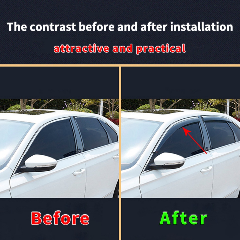 Phụ kiện viền che cửa sổ cho BYD Sealion 6/Seal/U/Song Plus EV/DM-i 2021–2026: tấm che mưa, chắn gió, thời tiết