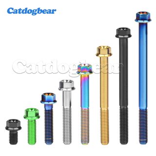 Catdogbear Titan Bu Lông M6X10 15 20 25 30 35 40 45 50 55 60 65 75 80 90 100mm Đầu Lục Giác Mặt bích Vít Cho Xe Máy Phanh Đĩa