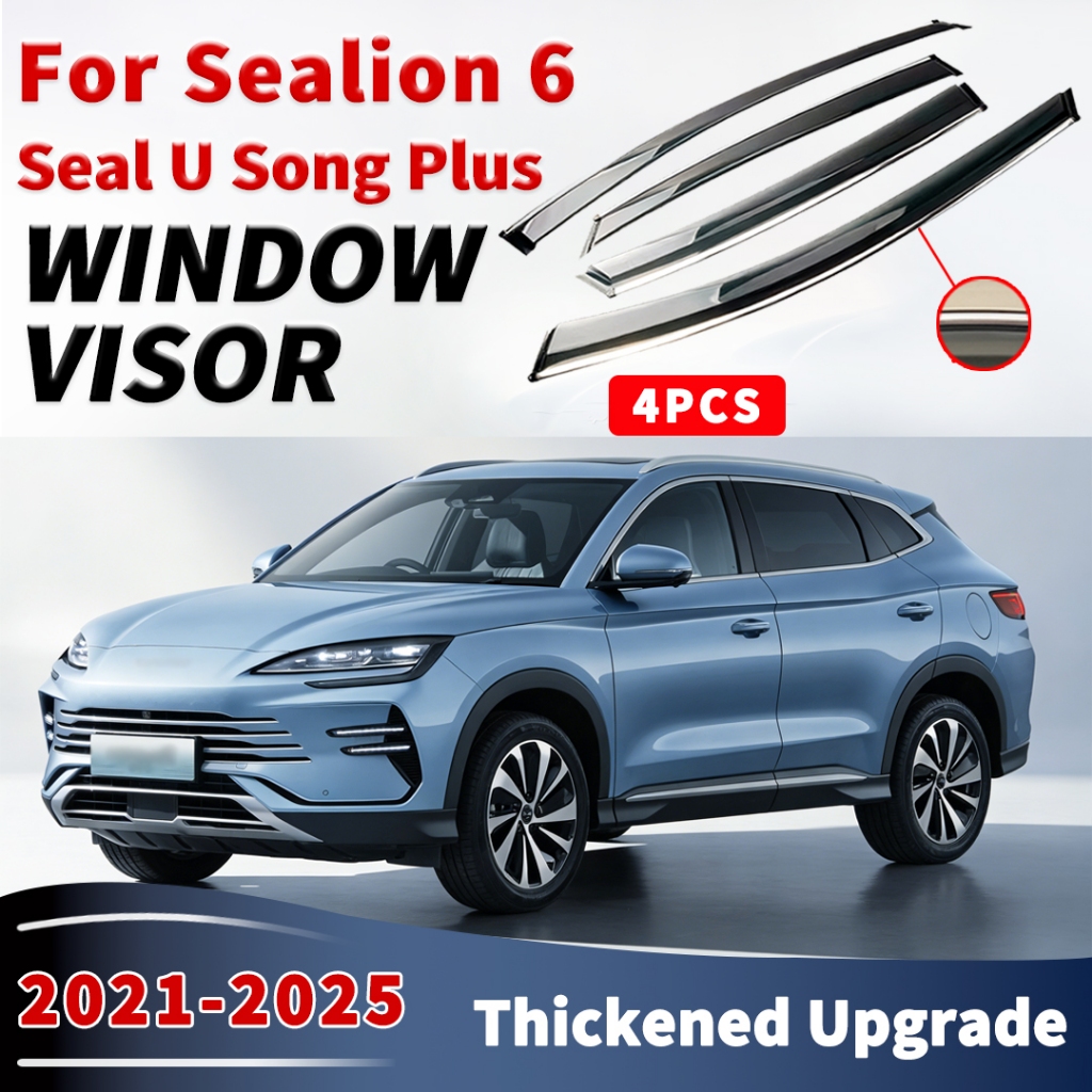 Phụ kiện viền che cửa sổ cho BYD Sealion 6/Seal/U/Song Plus EV/DM-i 2021–2026: tấm che mưa, chắn gió, thời tiết