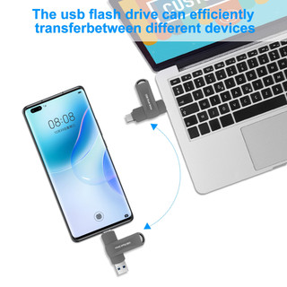 Trình điều khiển giao diện kép 1TB USB3.0 & Type-C Trình điều khiển ngón tay cái lưu trữ bên ngoài đa chức năng 2 trong 1