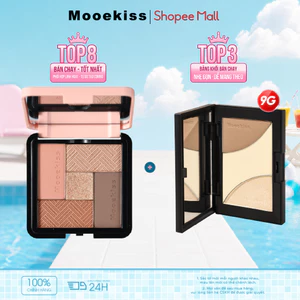 Combo Bảng Phấn Mắt Mooekiss 5 Màu + Bảng Tạo Khối 3 Màu 9g, Makeup Full Set, Dễ DùngNhũ Lấp LánhLì MịnSắc Tố CaoBão Hòa ThấpKhông LemNgười Mới Bắt Đầu