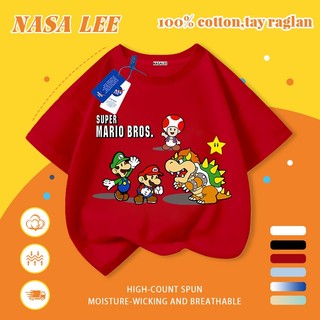 [Giao hàng trong ngày] Áo thun Cotton nguyên chất màu trắng cho trẻ em NASA Áo thun Cotton thoáng khí hoạt hình Pipeworker Monster In hình hợp thời trang 3-16 tuổi Bé trai bé gái tay ngắn thông thường