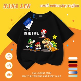 [Giao hàng trong ngày] Áo thun Cotton nguyên chất màu trắng cho trẻ em NASA Áo thun Cotton thoáng khí hoạt hình Pipeworker Monster In hình hợp thời trang 3-16 tuổi Bé trai bé gái tay ngắn thông thường
