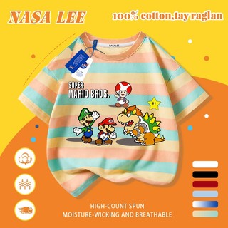 [Giao hàng trong ngày] Áo thun Cotton nguyên chất màu trắng cho trẻ em NASA Áo thun Cotton thoáng khí hoạt hình Pipeworker Monster In hình hợp thời trang 3-16 tuổi Bé trai bé gái tay ngắn thông thường