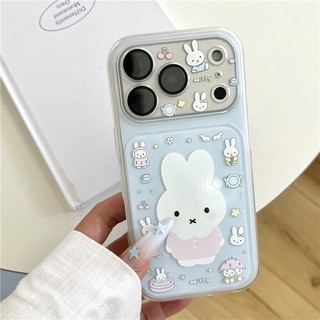 IPhone 17 Pro max Vỏ điện thoại chất liệu Acrylic họa tiết thỏ hoạt hình