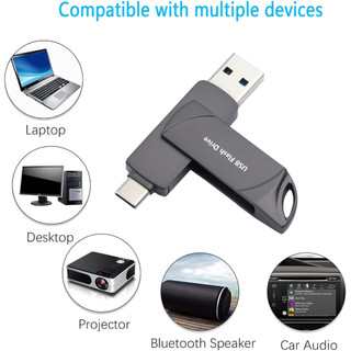 2TB Type-C USB Dual Drive Flash Ổ Đĩa Ảnh USB Lưu Trữ Ảnh Thẻ Nhớ