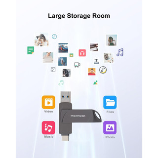 2TB Type-C USB Dual Drive Flash Ổ Đĩa Ảnh USB Lưu Trữ Ảnh Thẻ Nhớ