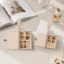 CASEGRACE Hộp đựng trang sức du lịch Mini cầm tay 2 kích cỡ / 2 màu Hộp đựng trang sức bằng da PU có dây đeo cổ tay cho nhẫn Bông tai Vòng cổ Hộp quà lưu trữ