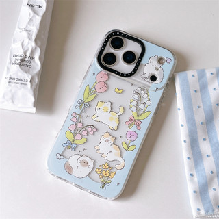 Dành Cho iPhone 17 16 15 14 13 Pro Max Dễ Thương Mèo Đảng Miếng Dán Dành Cho iPhone 17 Mềm TPU Chống Sốc