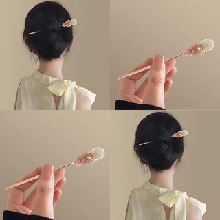 Kẹp tóc ngọc trai hoa hồng Siêu cổ tích Bầu không khí ngọt ngào