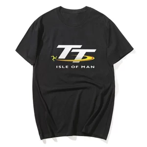 Isle of Man TT Competition Isle of Man Áo nam và nữ thi đấu 7 Hài hước mùa hè Áo thun Cotton nguyên chất Top Novel Mới