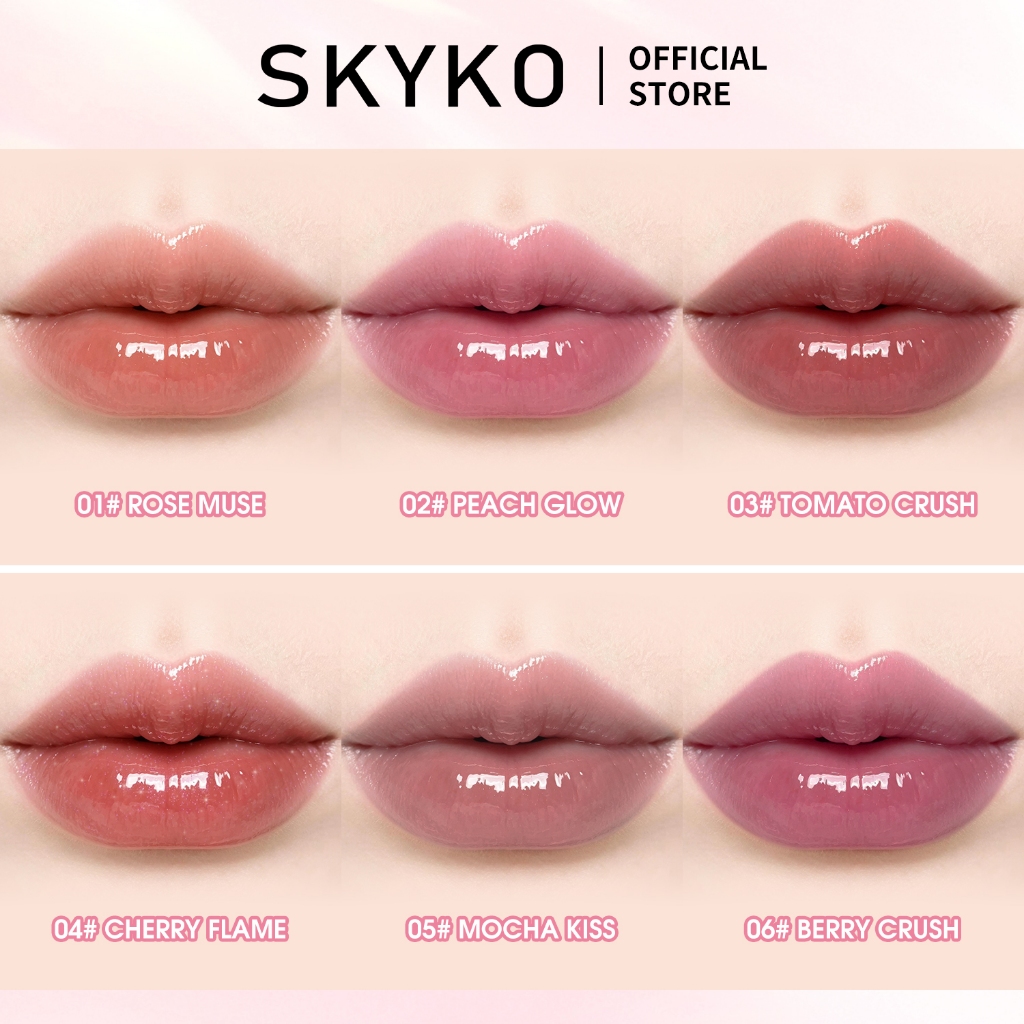 Son môi SKYKO Hydrating Juicy Lips 3 trong 1 cho Lipgloss & Blush 6 màu