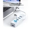 ORICO White 4 cổng USB3.0 Hub 5Gbps Tốc độ cao với cổng nguồn phụ trợ TypeC Bộ chia USB di động cho máy tính xách tay PC
