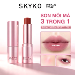 Son môi dưỡng ẩm SKYKO 3 trong 1 cho môi & má hồng 6 màu